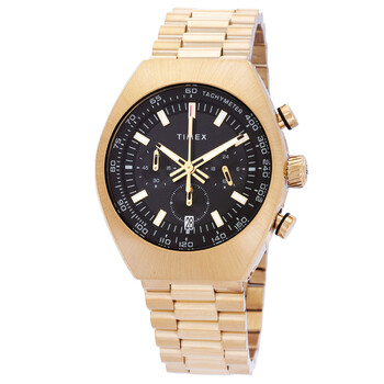 Open Box  Timex Legacy Chronograph Quartz Black Dial Watch TW2W22100