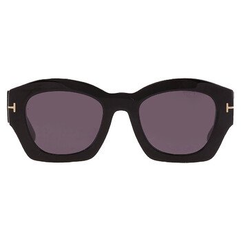 Open Box  Tom Ford Guilliana Smoke Irregular Sunglasses FT1083 01A