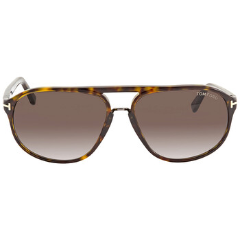 Open Box  Tom Ford Jacob Smoke Gradient Pilot Sunglasses FT0447 52B