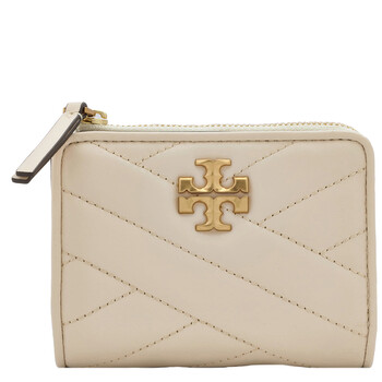 Open Box  Tory Burch BiFold Chevron Kira Wallet In New Cream