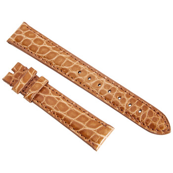 Orange 16 MM Alligator Leather Strap