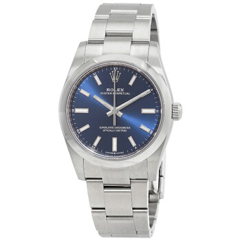 Oyster Perpetual 34 Automatic Chronometer Blue Dial Watch 124200BLSO
