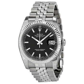 Oyster Perpetual 36 mm Black Dial Stainless Steel Jubilee Bracelet Automatic Watch 116234BKSJ