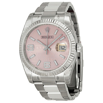 Oyster Perpetual 36 mm Pink Wave Dial Stainless Steel Bracelet Automatic Watch 116234PWJSDAO