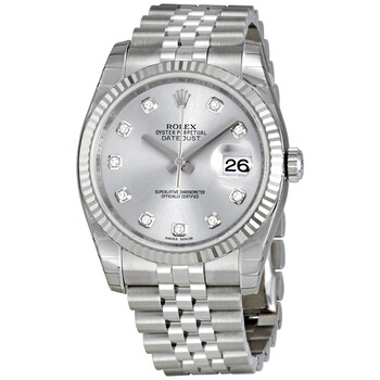Oyster Perpetual 36 mm Rhodium Dial Stainless Steel Jubilee Bracelet Automatic Watch 116234RDJ