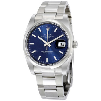 Oyster Perpetual Date 34 Blue Dial Stainless Steel Bracelet Automatic Watch 115200BLSO