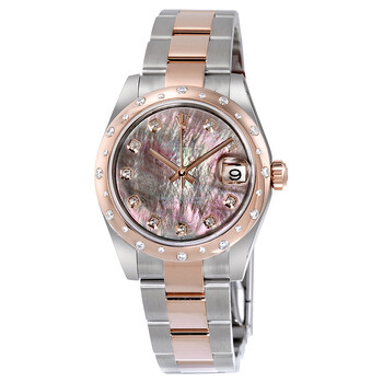 Oyster Perpetual Datejust 31 Black Mother of Pearl Dial Stainless Steel and 18K Everose Gold Bracelet Automatic Watch 178341BKMDO