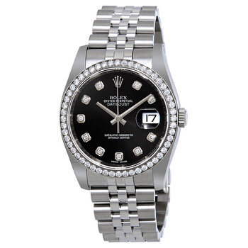 Oyster Perpetual Datejust 36 Black Dial Stainless Steel Jubilee Bracelet Automatic Watch 116244BKDJ