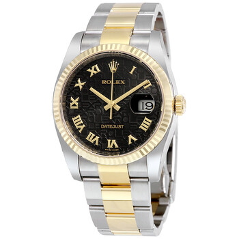 Oyster Perpetual Datejust 36 Black Dial Stainless Steel and 18K Yellow Gold Bracelet Automatic Watch 116233BKJRO