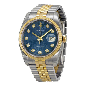 Oyster Perpetual Datejust 36 Blue Dial Stainless Steel and 18K Yellow Gold Jubilee Bracelet Automatic Watch 116233BLJDJ