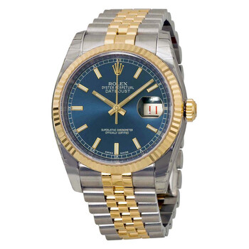 Oyster Perpetual Datejust 36 Blue Dial Stainless Steel and 18K Yellow Gold Jubilee Bracelet Automatic Watch 116233BLSJ