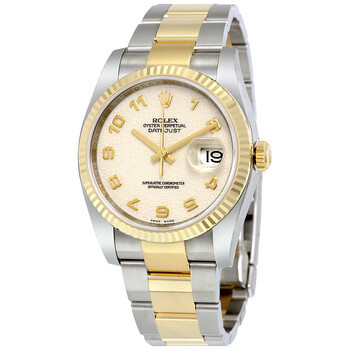 Oyster Perpetual Datejust 36 Ivory Dial Stainless Steel and 18K Yellow Gold Bracelet Automatic Watch 116233IJAO