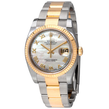 Oyster Perpetual Datejust 36 Mother of Pearl Dial Stainless Steel and 18K Yellow Gold Bracelet Automatic Watch 116233MRO