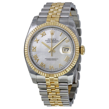 Oyster Perpetual Datejust 36 Mother of Pearl Dial Stainless Steel and 18K Yellow Gold Jubilee Bracelet Automatic Watch 116233MRJ