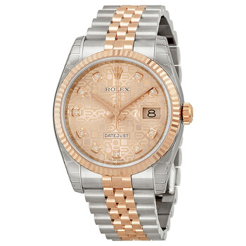 Oyster Perpetual Datejust 36 Pink Dial Stainless Steel and 18K Everose Gold Jubilee Bracelet Automatic Watch 116231PJDJ