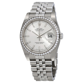 Oyster Perpetual Datejust 36 Silver Dial Stainless Steel Jubilee Bracelet Automatic Watch 116244SSJ