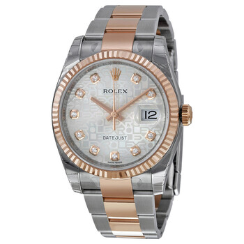 Oyster Perpetual Datejust 36 Silver Dial Stainless Steel and 18K Everose Gold Bracelet Automatic Watch 116231SJDO