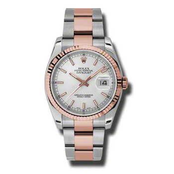 Oyster Perpetual Datejust 36 Silver Dial Stainless Steel and 18K Everose Gold Bracelet Automatic Watch 116231SSO