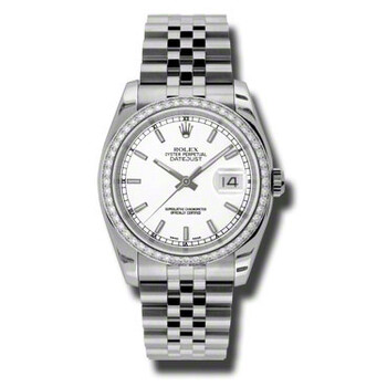 Oyster Perpetual Datejust 36 White Dial Stainless Steel Jubilee Bracelet Automatic Watch 116244WSJ