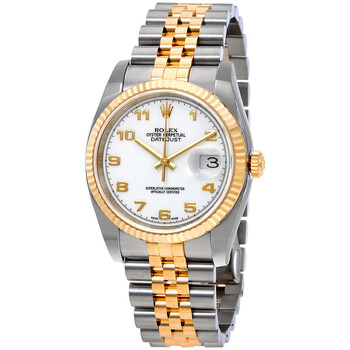 Oyster Perpetual Datejust 36 White Dial Stainless Steel and 18K Yellow Gold Jubilee Bracelet Automatic Watch 116233WAJ