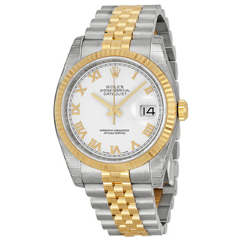 Oyster Perpetual Datejust 36 White Dial Stainless Steel and 18K Yellow Gold Jubilee Bracelet Automatic Watch 116233WRJ