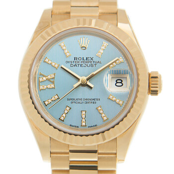 Oyster Perpetual Datejust Cornflower Blue Dial Automatic 18 Carat Yellow Gold Watch 279178CFBLSRDP