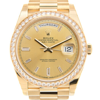 Oyster Perpetual DayDate Champagne Diamond Dial 18K Yellow Gold Watch 228348CDP