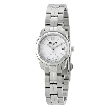 PR100 White Dial Stainless Steel Watch T0492101101700