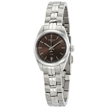 PR 100 Brown Dial Stainless Steel Watch T1010101106100