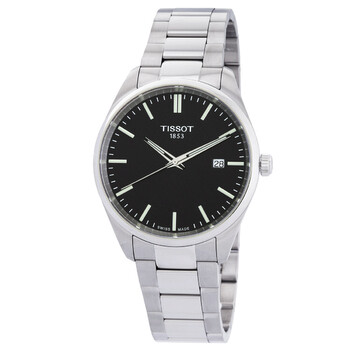 PR 100 Quartz Black Dial Watch T1504101105100