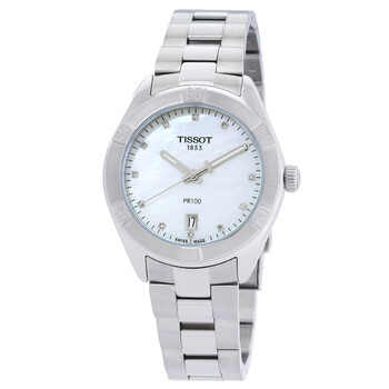 PR 100 Sport Chic Quartz Diamond White Mother of Pearl Dial Watch T101.910.11.116.00