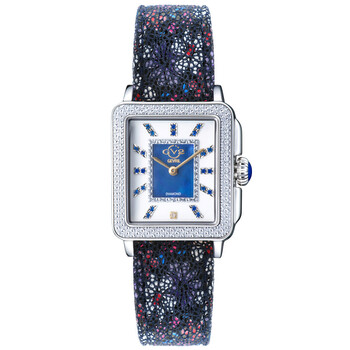 Padova Gemstone Floral Diamond Mother of Pearl Dial Watch 12332F