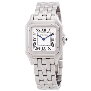 Panthre Medium Model De Cartier Quartz Silver Dial Watch WSPN0015