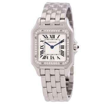 Panthre Medium Model Diamond Silver Dial Watch W4PN0018