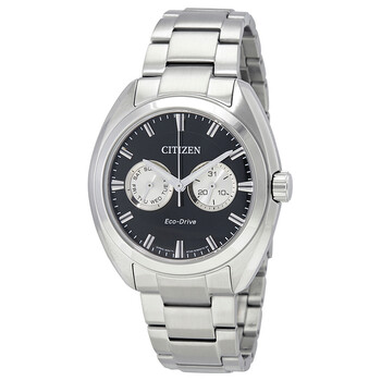 Paradex EcoDrive Black Dial Stainless Steel Watch BU401056E