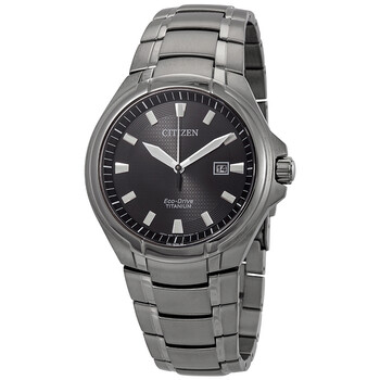 Paradigm EcoDrive Grey Dial Titanium Watch BM743151E