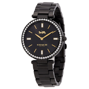 Park Quartz Crystal Black Dial Watch