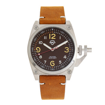 Pascal Quartz Brown Dial Camel Leather Watch SLDSH1023