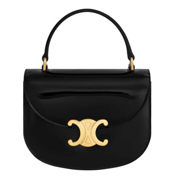 Patent Calfskin Mini Besace Clea Crossbody Bag