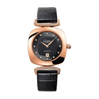 Pavonina Quartz Diamond Black Dial Watch