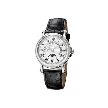 Perpetual Calendar Black Leather Automatic Watch 5059P