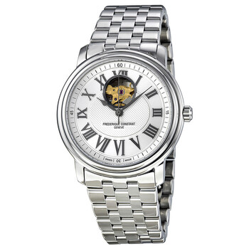 Persuasion Heart Beat Silver Guilloche Stainless Steel Watch FC310NM4P6B2