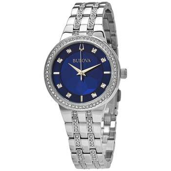 Phantom Quartz Crystal Blue Dial Watch 96L276