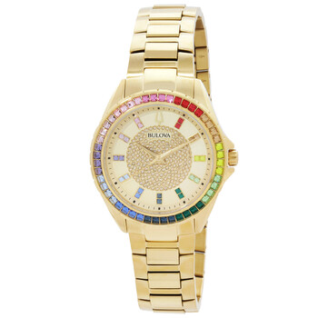 Phantom Quartz Crystal Champagne Dial Watch 97A179