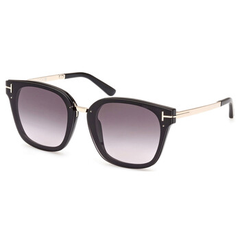 Philippa Smoke Gradient Square Sunglasses FT1014 01B