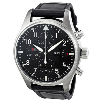 Pilot Chronograph Automatic Black Dial Watch IW377701