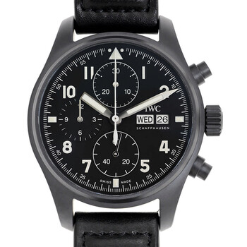 Pilot Chronograph Tribute To 3705 Automatic Black Dial Watch IW387905