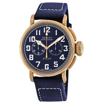 Pilot Type 20 Bronze Chronograph Automatic Blue Dial Watch 29.2430.406957.C808