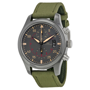 Pilots Anthracite Dial Chronograph Ceramic and Titanium Watch IW388002