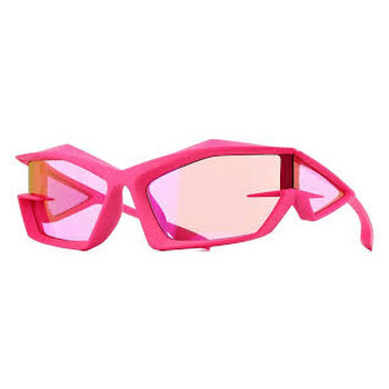 Pink Flash Mirror Irregular Sunglasses GV40049I 73Y